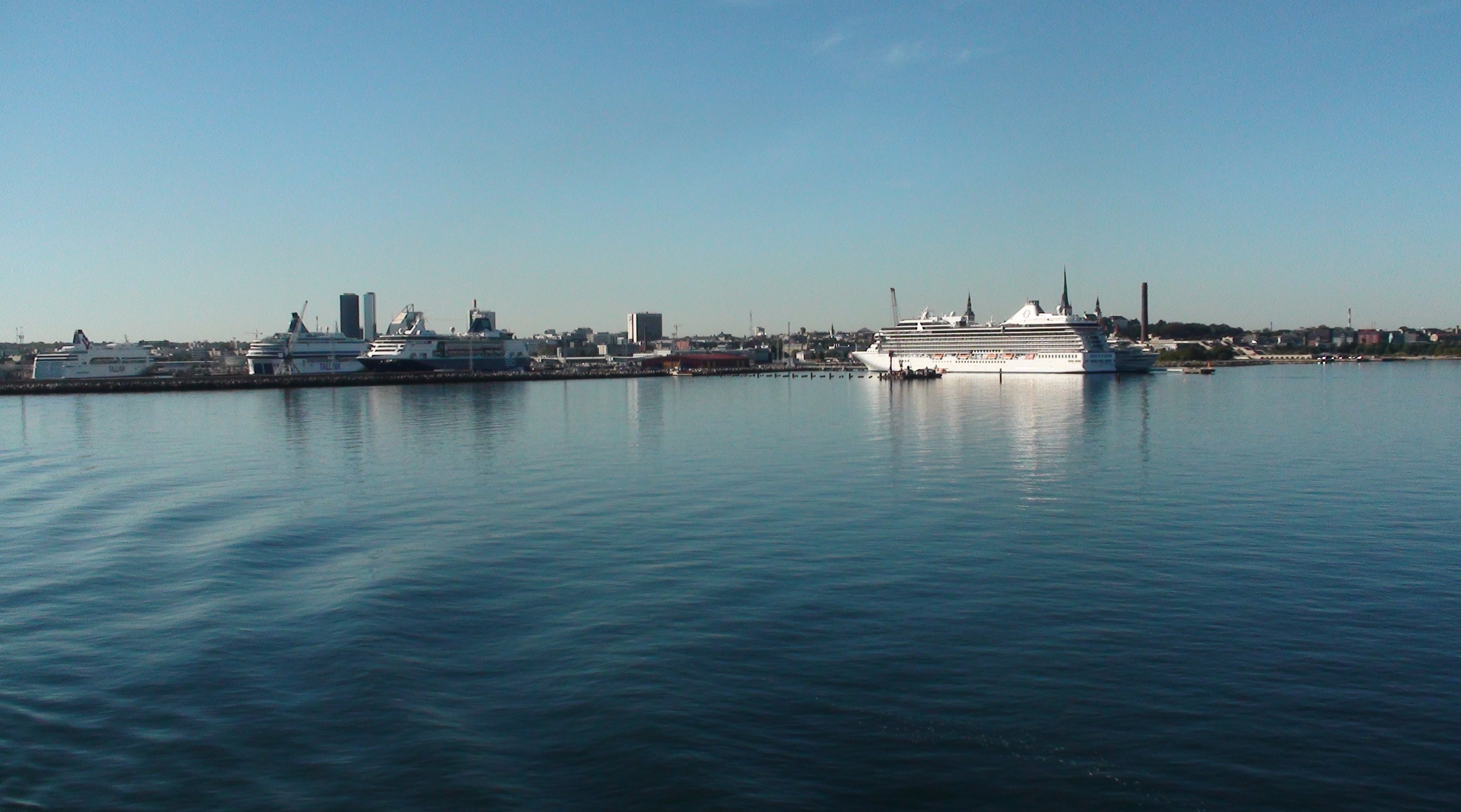 Sailing across the Baltic Sea from Tallinn, Estonia