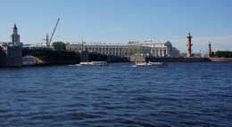 The Palace Bridge over the Neva River