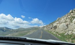 Driving to the top of Mount Evans