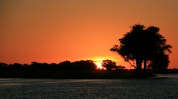 Spectacular African Sunset on the Chobe River