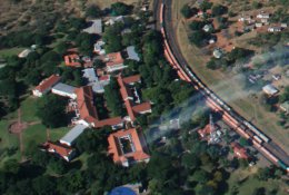 The Victoria Falls Hotel from the air
