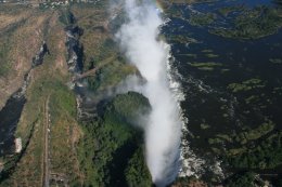 The Victoria Falls from the air