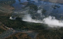 The Victoria Falls from the air