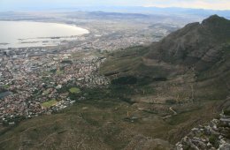 View from the top of Table Mountain in Cape Town, South Africa