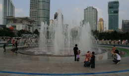 People's Square in the center of the Huangpu district of Shanghai, China