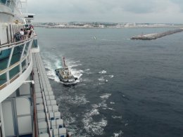 Sailing Away from Okinawa, Japan