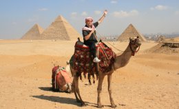 My camel ride at the Giza Necropolis
