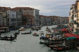 The Grand Canal as seen from the Rialto Bridge in Venice, Italy