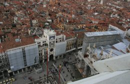 Looking down on St. Mark's Square from campanile
