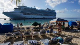 The Ruby Princess at Grand Turk in the Turks and Caicos Islands