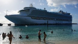 The Ruby Princess at Grand Turk in the Turks and Caicos Islands