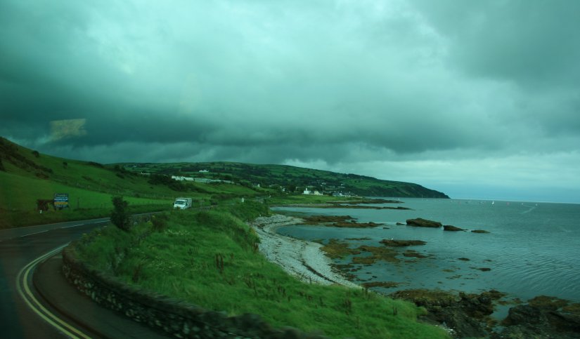The A2, a major road in Northern Ireland, often called the Antrim Coast Road