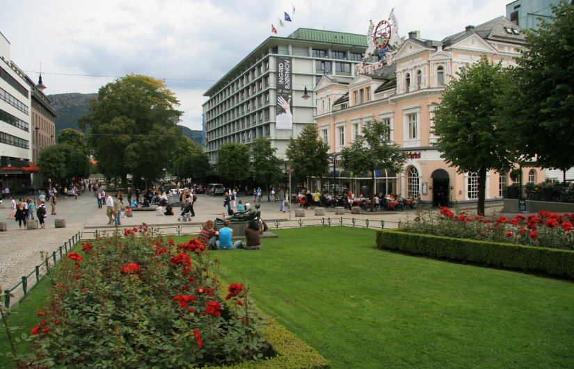 The city center of Bergen, Norway