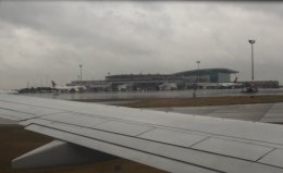 Budapest Liszt Ferenc International Airport just after landing