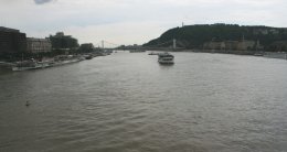 Danube River with Elizabeth Bridge in the background