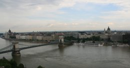 Danube River from Castle Hill looking into Pest