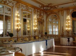 Rastrelli's grand suit of formal rooms at Catherine Palace in St. Petersburg, Russia