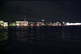 Night time view of St. Petersburg, Russia