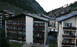View from my room at the Hotel Christiania in Zermatt, Switzerland
