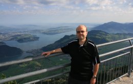 Me at the summit of Switzerland's Mount Stanserhorn