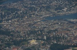 Lucerne, Switzerland from the summit of Mount Pilatus