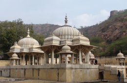 Gaitore (royal crematorium) in Jaipur, India