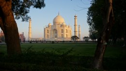 The Taj Mahal at sunrise