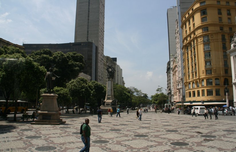 Square in downtown Rio de Janeiro, Brazil
