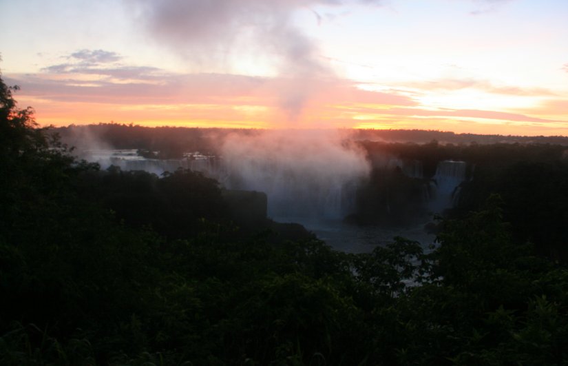 Sunset from Hotel Das Cataratas looking toward Iguassu Falls