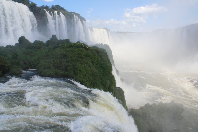 Devil's Throat overlook on the Brazilian side of Iguassu Falls