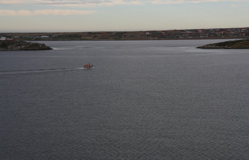Stanley harbour in the Falkland Islands