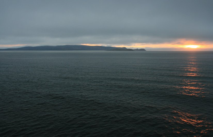 Sunrise from Lennox Island in Chile