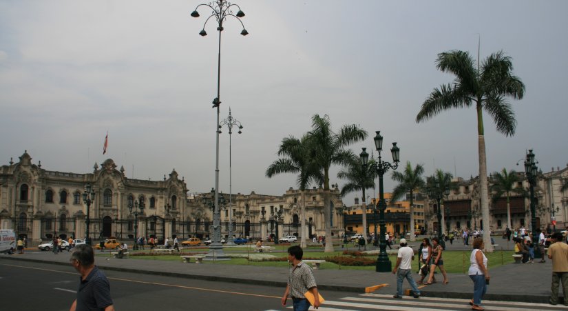 The Plaza Mayor in Lima, Peru