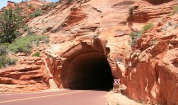 The Zion-Mt. Carmel Tunnel in Zion National Park