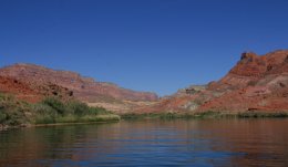 Approaching the Vermillion Cliffs on the Colorado River