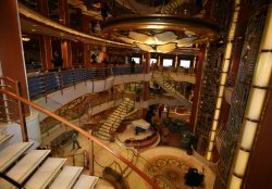 Grand Plaza Atrium on Plaza, Fiesta and Promenade decks