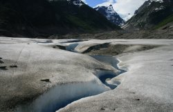 Glacier crevasse