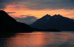 Sunset over Lynn Canal