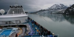 Passing Lamplugh Glacier