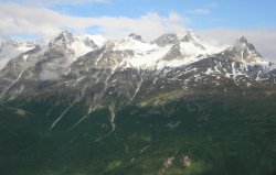 Flying above Lake Clark National Park