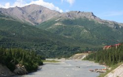 Rafters on Nanena River outside Denali Park entrance