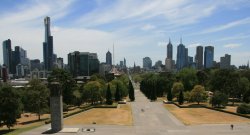 Melbourne Skyline from Shrine balcony