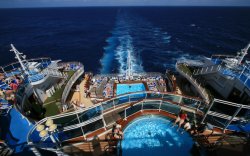 Aft of ship from deck 19 (Star Deck)