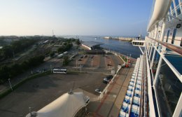 The Emerald Princess docked in Warnemnde, Germany