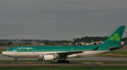 Aer Lingus A330 operating as flight #136 at Boston's Logan Airport