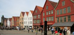 The old Brygge buildings in Bergen, Norway