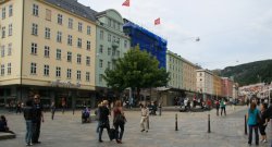 The city center of Bergen, Norway