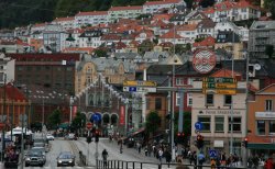 The city center of Bergen, Norway