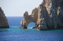 The distinctive rock formation El Arco at the extreme southern end of Mexico's Baja California Peninsula