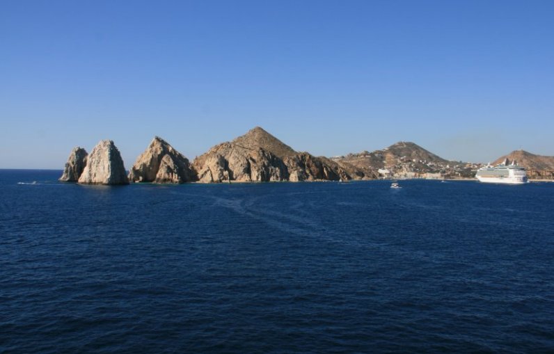 View of Land's End and the harbor of Cabo San Lucas, Mexico